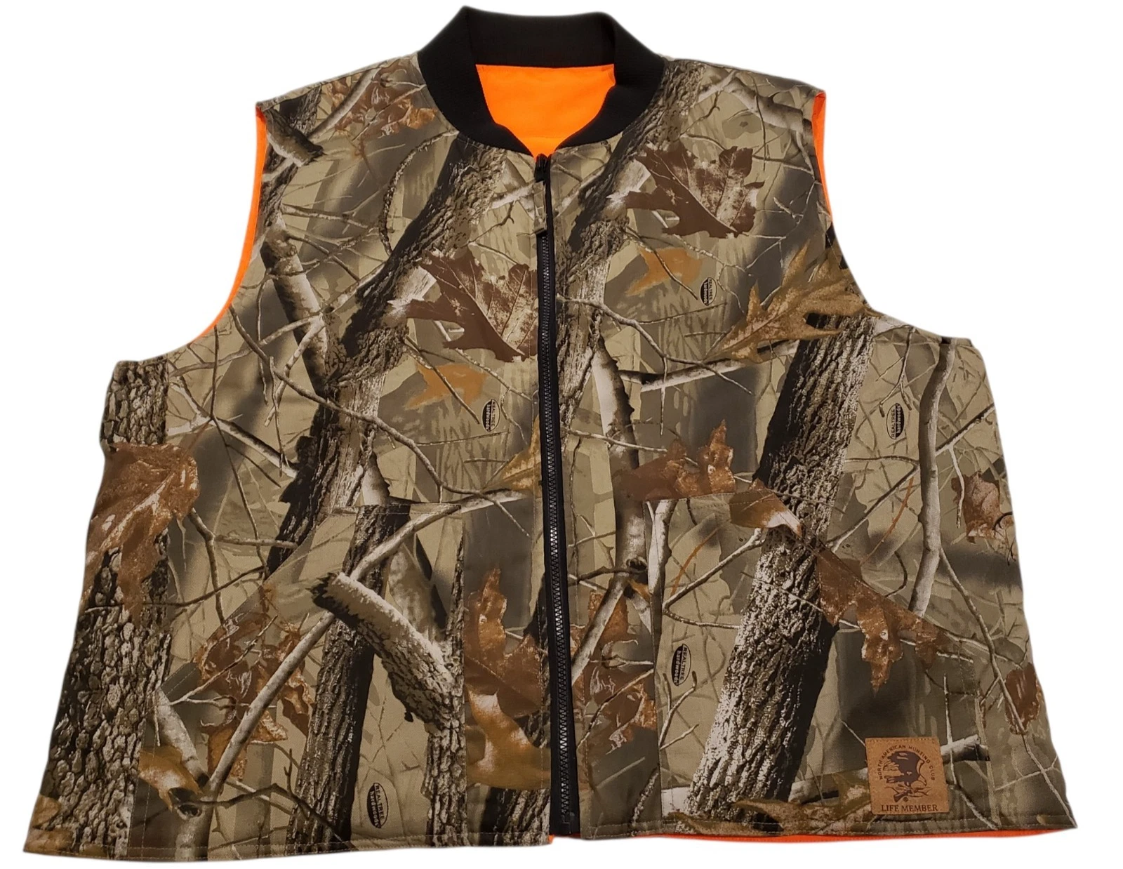 Bob Allen Reversible Insulated Hunting Vest Mens XL Realtree Camo & Orange NWOT
