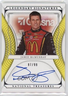 2022 Panini National Treasures Holo Silver 87/49 Jamie McMurray #LS-JM Auto nd3