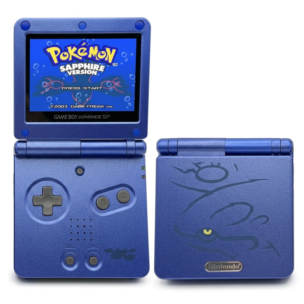 Nintendo Game Boy Advance SP GBA IPS V5 Backlit Kyogre Edition USB-C Option — image 2