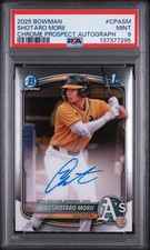 2025 Shotaro Morii 1st Bowman * On Card Auto * PSA Graded Top Prospect A’s I3