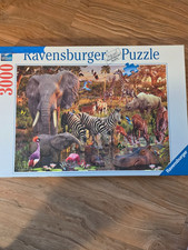 Ravensburger 3000 Piece Jigsaw Puzzle African Animal World 2010-100 COMPLETE