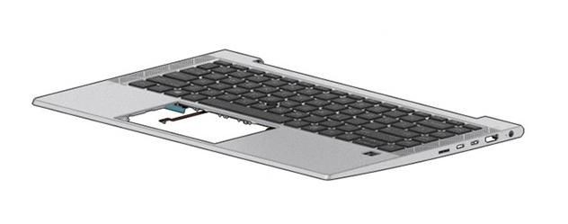 HP M36312-051 TOP COVER W/ KBD CP+PS BL FR - Image 2