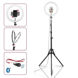 Hama LED-Ringlicht Ringleuchte Spotlight Steady 120 II Stativ Handy-Halterung