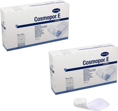 2 x 25 Hartmann E Wundverband Wundpflaster klebend steril 15 x 8 cm