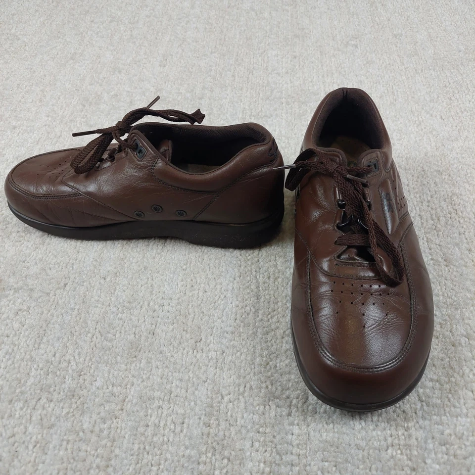SAS Time Out Shoes Men 8 Wide Antique Walnut Leather Walking Casual Sneakers - Image 3 of 4