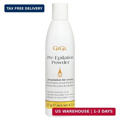 GiGi Pre-Epilation Waxing Powder for Hair Removal, Moisture-Absorbing Pre Wax Po