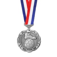 Medaille, 3-Zoll FußBall Platzmedaille, Sporttreffen-Wettbewerbe, Silber