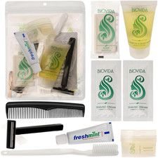 24 Hygiene Kits - Bulk Case of Wholesale Basic Toiletry Kits for Men, Women, Tra