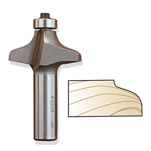 Whiteside Ogee Bit, 1/2 in. SH x 9/64 in. & 5/16 in. R 3228
