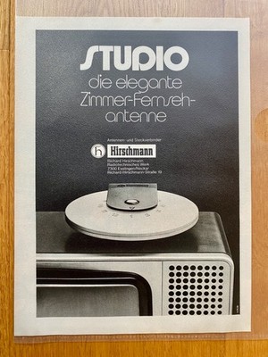 Hirschmann Studio Elegante Zimmer Fernseh Antenne 1975 Vintage Werbung Reklame