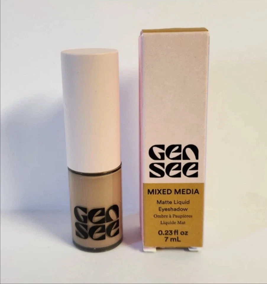 Gen See Mixed Media Matte Liquid Eyeshadow Linen 04 New 0.23 fl oz 7 ml With Box - Image 4 of 4