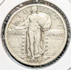1928 Standing Liberty Quarter 25c Twenty Five Cent US Silver Coin *422