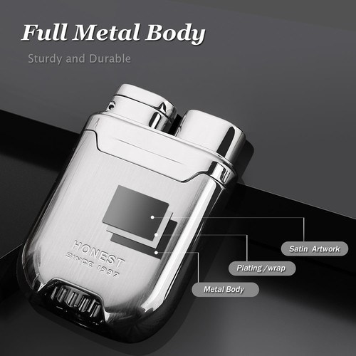 Torch Lighter Butane Lighter Windproof Lighter Mens Gifts Lighter for Candle ... - Picture 4 of 6