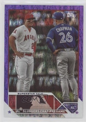 2023 Topps Update Veteran Combos Purple Foil 509/799 Mike Trout Matt Chapman s1i