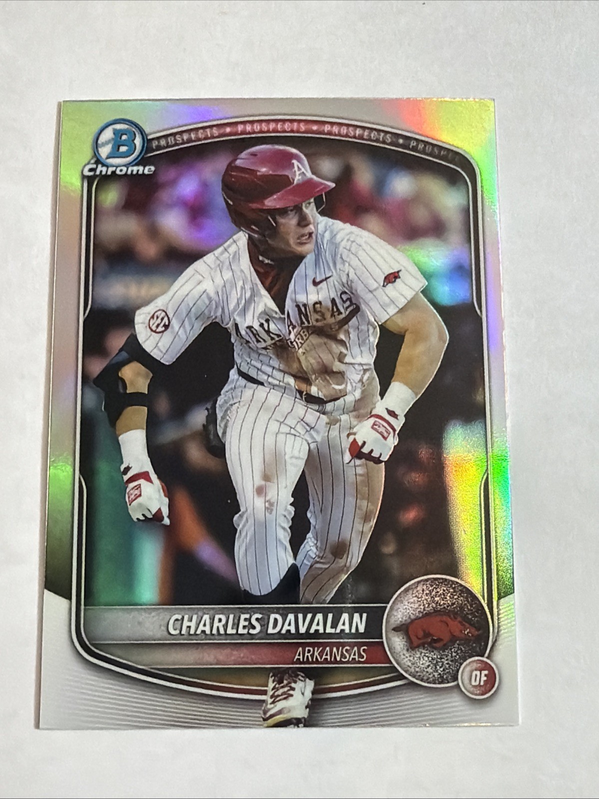 Charles Davalan 2025 Bowman Draft Chrome College Image Variation IV SP Dodgers