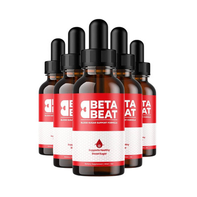 (5-Pack) Beta Beat Drops - Supports Healthy Blood Sugar Supplement Drops