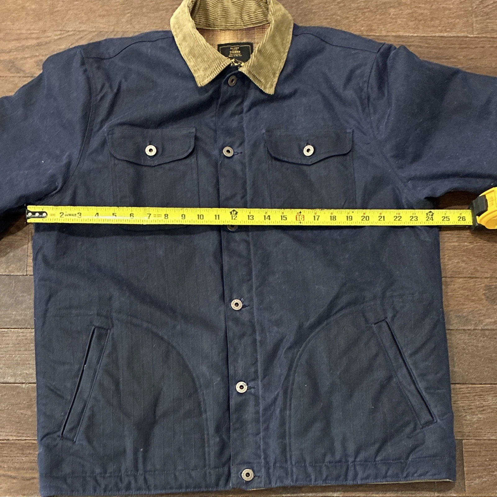 Flint & Tinder Quilted Waxed Rancher In Navy Ripstop Canvas Size XL NWOT image 3