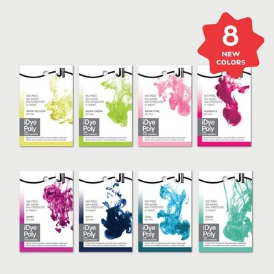 Jacquard iDye Poly 8 Color Bundle Polyester Synthetic Fabric Dye Set