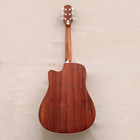 41" Cutaway Acoustic Guitar Spruce Top Hollow Bone Nut Brown Bag Mahogany Neck — photo 6