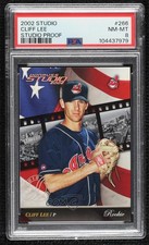 2002 Donruss Studio Rookie Studio Proofs 17/100 Cliff Lee #266 PSA 8 1ep3