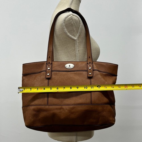 Fossil Long Live Vintage Orange Braun Pebbled Leder Tasche Schultertasche Handtasche - Bild 3 von 8