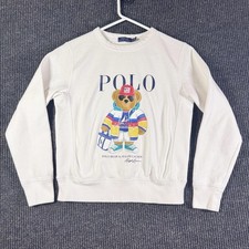 Polo Ralph Lauren Sweatshirt Womens Small Polo Bear Graphic Crewneck Fleece