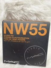 MAC Studio Fix Powder Plus Foundation NW55 Full Size 0.52oz / 15g Authentic NIB
