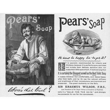PEARS SOAP Where's The Towel Victorian Advertisement 1895