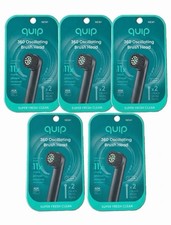 Lot of 5 Quip Rev 360 Oscillating Brush Head Refills Soft Black 10 Total Heads