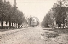 Street View Higbe St., Reed City MI Michigan RPPC Photo Postcard COPY