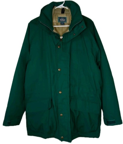 New With Tags Woolrich Mens Hooded Gore-Tex Parka Jacket Size Medium Coat Green