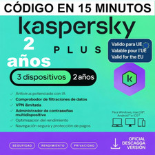 Plus Security Antivirus 2 Años/3 DISPOSISITOS/ PC Mac Android iOS Licencia Email