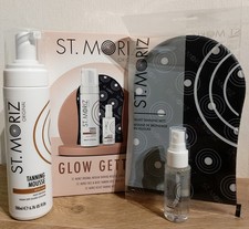 St Moriz MEDIUM Tanning  Mousse 200ml Face& Body Tanning Mist 30ml mitt Gift Set
