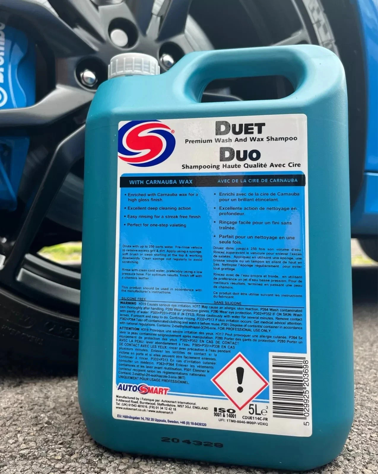 AutoSmart Duet Wash & Wax Car Shampoo Safe Cleaner Smart Acid Free 5L ...