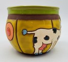 PAPAS POTTERY Signed Coffee Mug Cow Farm Mug Hand Painted Colorful — photo 6