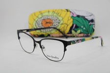 NEW VERA BRADLEY MAKINLEY BLACK BLOOM BLOOM GUNMETAL AUTHENTIC EYEGLASSES 52-17