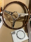 Jaguar Classic 16 Inch Wood  Woodrim Steering Wheel Inc Fix Ring  /screws