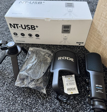 Rode NT-USB+ USB Condenser Microphone, Headphone Jack, Pop Filter, Stand