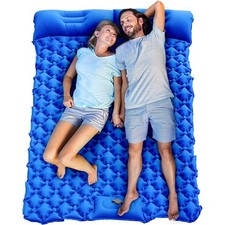 Inflatable Mat Camping Sleeping Self Inflating Mattress Bed Air Pillow Hiking UK