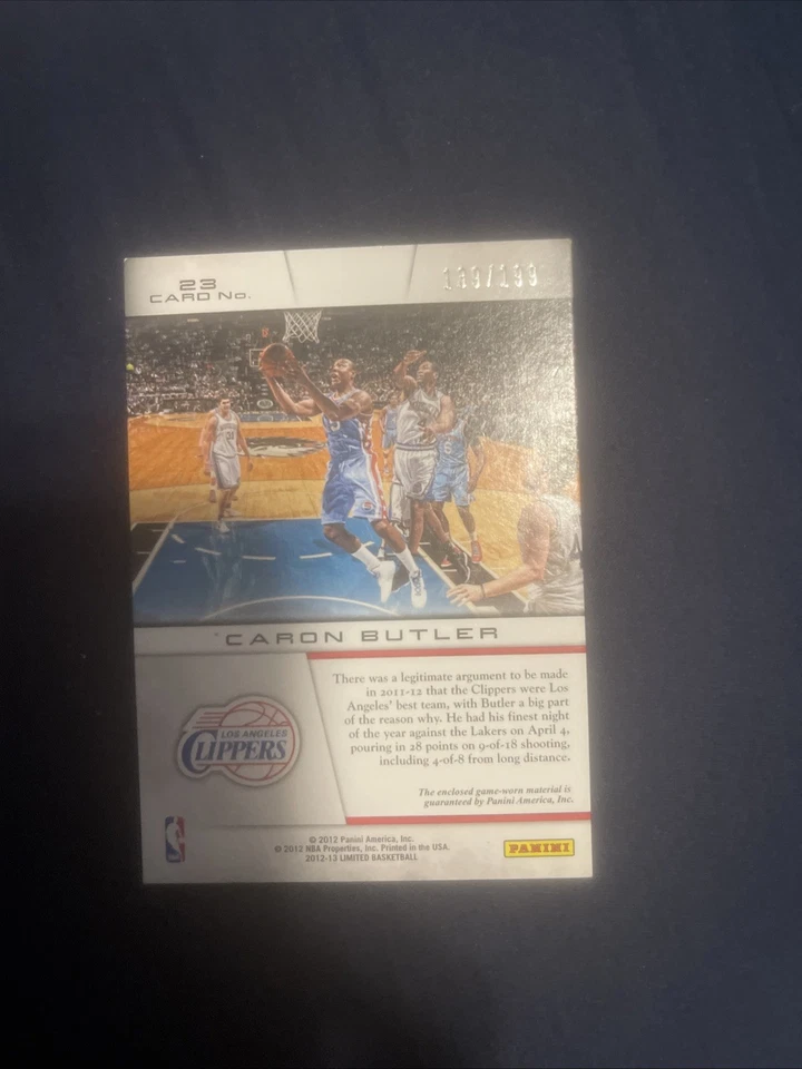2012-13 Limited Lights Out Materials Patch Swatch Jersey Caron Butler 166/199 - Image 2 of 2