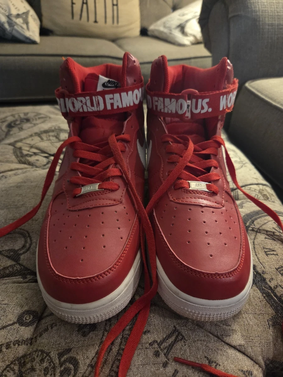 Preços baixos em Nike Air Force 1 Supreme High Red | eBay