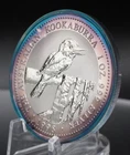 1998 KOOKABURRA TONED Australia Perth Mint 1oz 999 FINE Silver coin round C5961