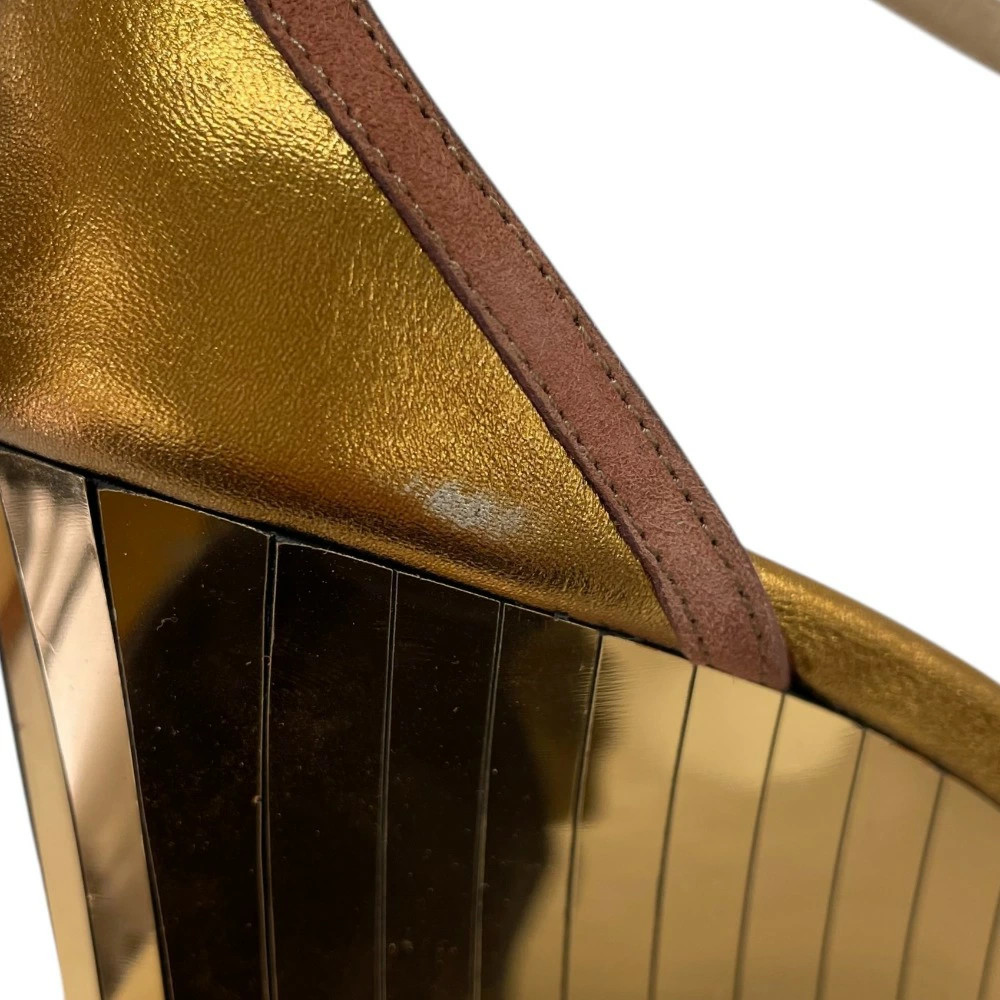 GUCCI Suede Leather Wedge Sole Ankle Strap Sandals 38 24cm Equivalent Brown GLad thumbnail 16