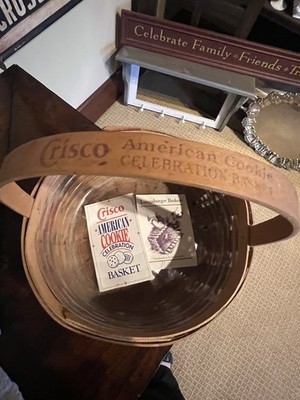 Longaberger Crisco American Cookie Celebration Basket w Liner USA Signed