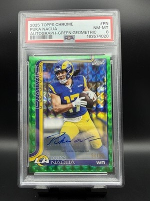 2025 Topps Chrome Puka Nacua Green Geometric Auto #PN /99
