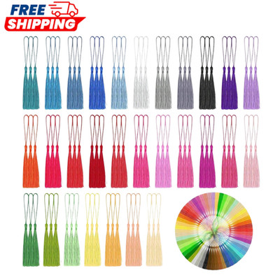 50Pcs Chinese Knot Tassels Jewellery Making Bookmark Craft Boho Decoration 13cm