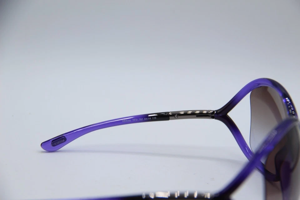 GAFAS DE SOL AUTÉNTICAS TOM FORD TF WHITNEY TF9 78Z PÚRPURA DEGRADADO CON ESTUCHE 64-14 Foto 3 de 4