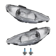 Scheinwerfer Set inkl. OSRAM Lampen H4 für Peugeot 206 CC 2D 2A/C 2E/K