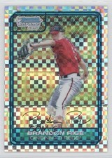 Selecciones de draft cromadas Bowman Draft 2006 X-Fractor 287/299 Brandon Rice #DP28 0m8