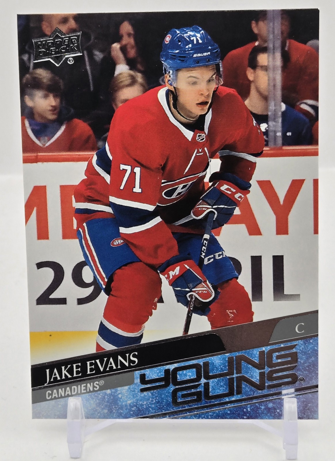 2020-21 UPPER DECK SERIES 1 YOUNG GUNS JAKE EVANS RC# 247 MONTREAL CANADIENS